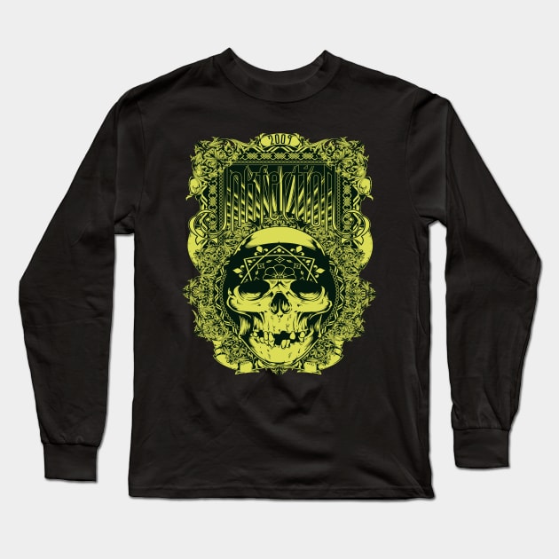 Inkfection Skull Bandana Long Sleeve T-Shirt by JakeRhodes